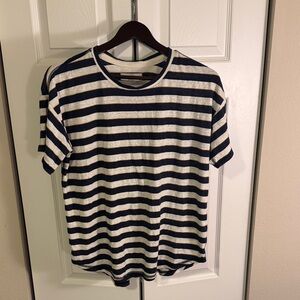 Navy and White Striped women’s Shirt